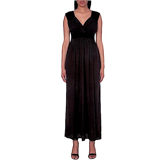 Maje Dresses & Skirts - NEW MAJE Rudette V-Neck Woven Black Maxi Dress